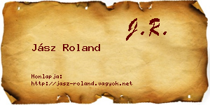 Jász Roland névjegykártya